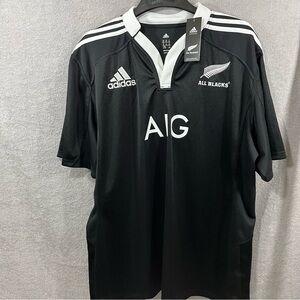 Adidas All Blacks Men's Black Rugby Shirt